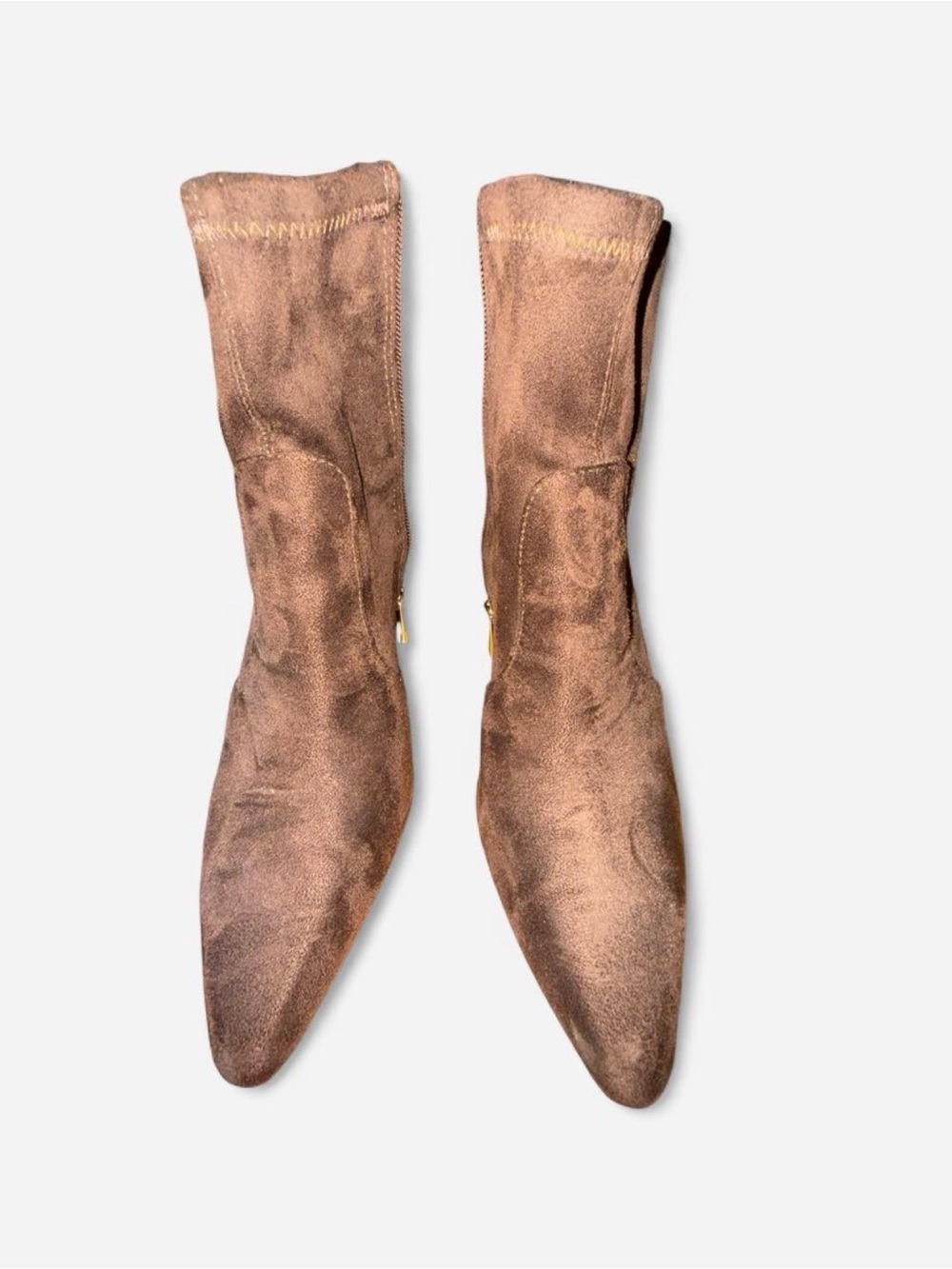 Jessica Simpson Brown Suede Pointed Ankle Booties